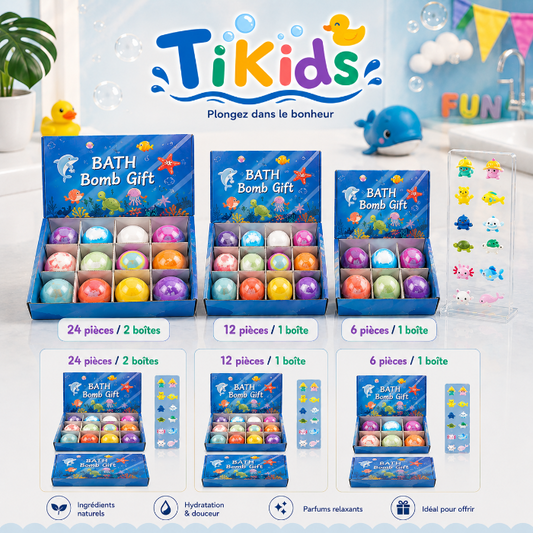 Coffret Bombes de Bain Enfants avec Jouets Surprises