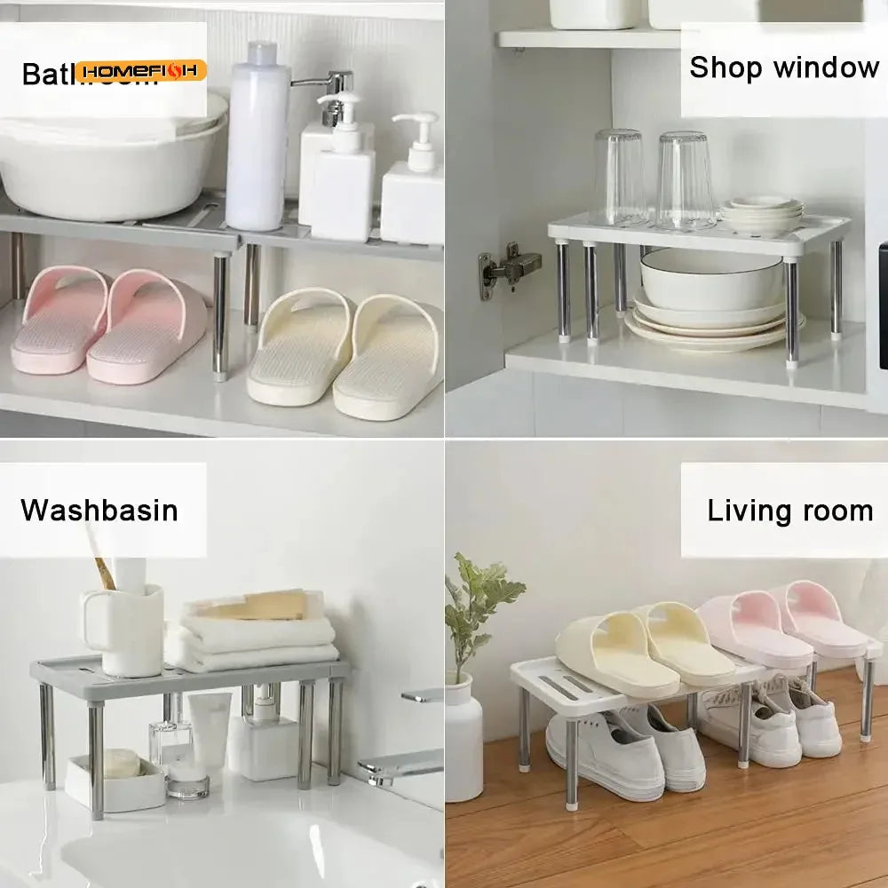 Extendable Shelving Unit (1 piece) Multi-purpose Storage Rack Household Seasoning Bottle Organiser