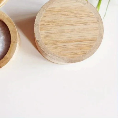 Salt Seasoning Jars Pepper Jar Bamboo Condiment Box Bowl Storage Pot Set Wood Sugar Container Holder Lid Function Multi Bowls