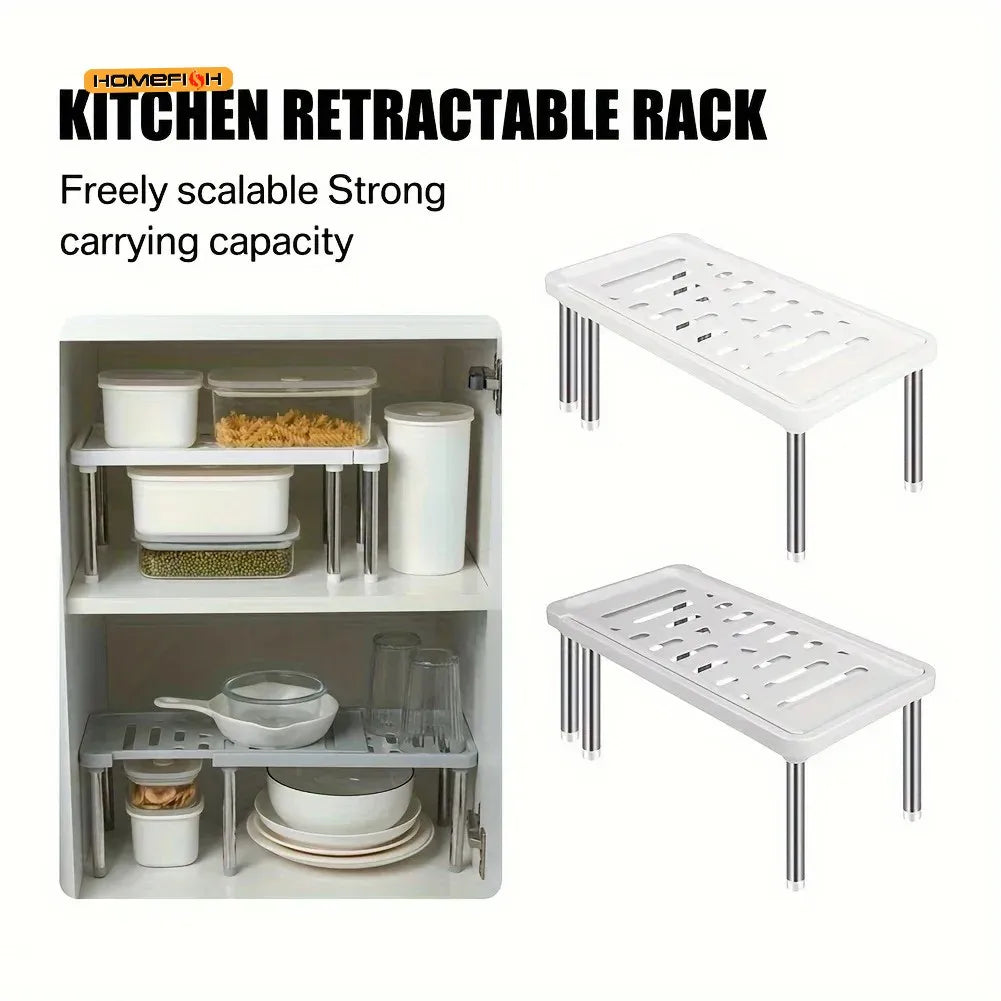 Extendable Shelving Unit (1 piece) Multi-purpose Storage Rack Household Seasoning Bottle Organiser
