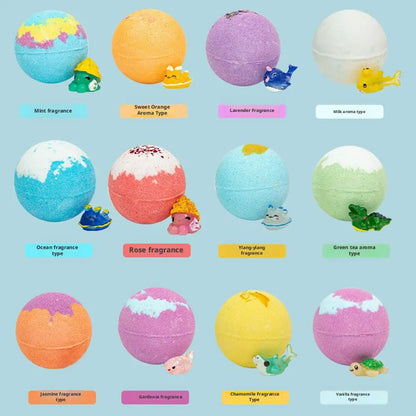 Bombe de bain coloré